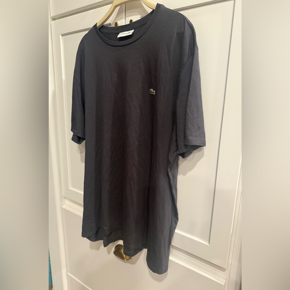 NWOT Lacoste Slate Gray Short Sleeve Tee Casual Essential 3x